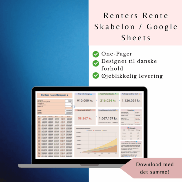 Renters rente excel skabelon